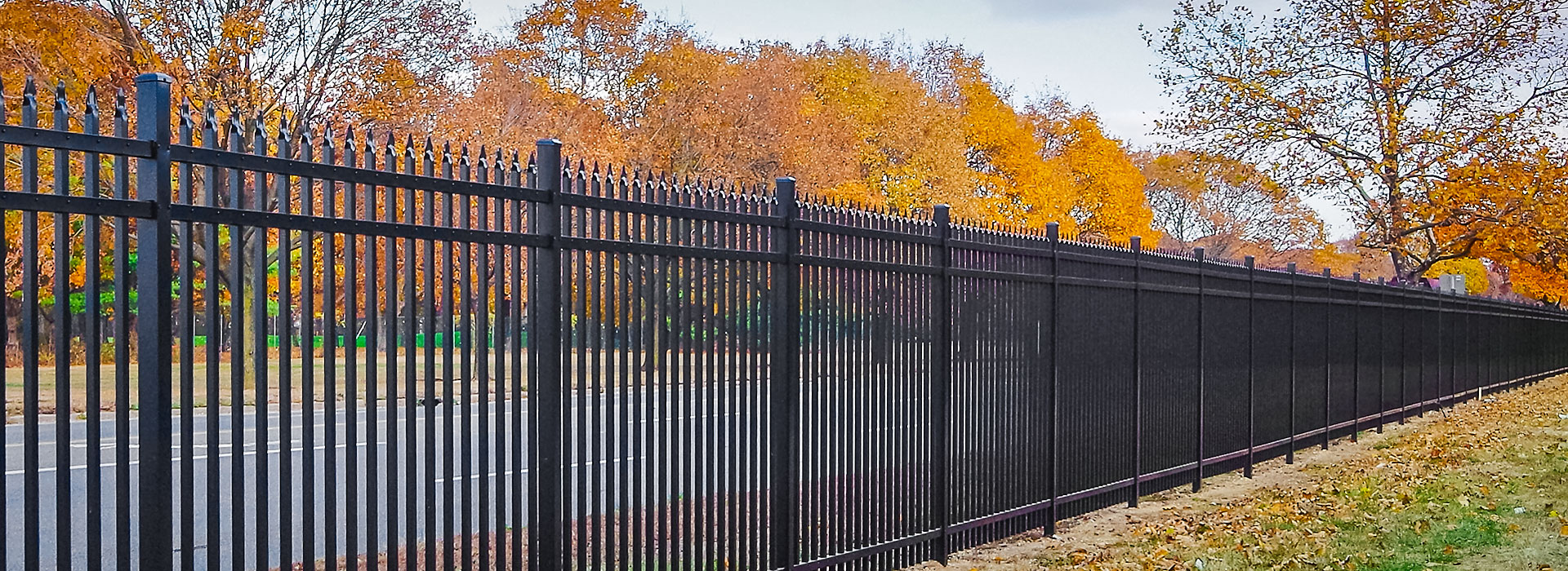 Three Rail Industrial Picket Fence Eastern Ornamental Fence
